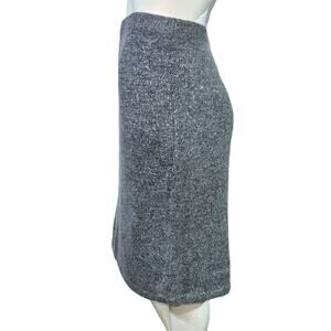 80s Segue Gray Angora Silk Blend Pencil Skirt Medium M